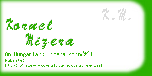 kornel mizera business card